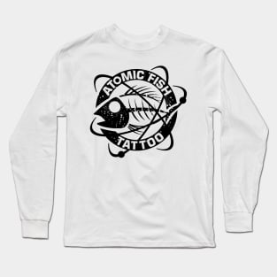 Atomic Fish Tattoo Original Black Long Sleeve T-Shirt